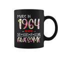 59Th Birthday Gifts For Women Floral Made In 1964 Birthday Coffee Mug