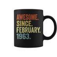 60 Year Old Gifts Vintage Retro February 1963 60Th Birthday Coffee Mug
