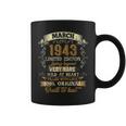 80 Year Old Gift March 1943 Vintage Awesome 80Th Birthday Coffee Mug