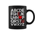 Abc Chalk Alphabet I Love You English Teacher Valentines Day V2 Coffee Mug