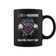 Autism Warrior Fighting For My Son Autism Mom Dad Parents Coffee Mug