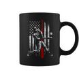 Baseball American Usa Flag Patriotic Vintage Baseball Flag Coffee Mug
