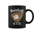 Baseball Auntie Leopard Game Day Baseball Lover Mothers Day Coffee Mug