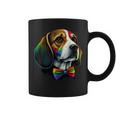 Beagle Gay Pride Dog Lgbt Rainbow Flag On Beagle Lgbtq Coffee Mug