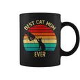 Best Cat Mom Ever Retro Vintage Gift Paw Fist Bump Funny Coffee Mug