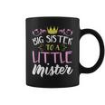 Big Sister To A Little Mister Pregnancy Announcement Coffee Mug