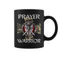 Christian Prayer Warrior Green Camo Cross Religious Messages Coffee Mug