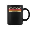 Cox Nachname Retro Sunset Tassen, 80er 90er Jahre Geburtstag Familientreffen