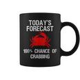 Crabbing - Funny Crab Hunter Todays Forecast Coffee Mug