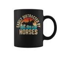 Easily Distracted By Horses Retro Funny Horse Gifts Gift For Womens Coffee Mug