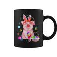 Easter Bunny Spring Pig Bow Egg Hunting Basket Colorful Coffee Mug