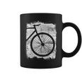 Fahrrad-Silhouette Grafik-Tassen in Schwarz, Stilvolles Radfahrer-Tee