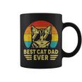 Fathers Day Vintage Best Cat Dad Ever Retro Gift For Cat Coffee Mug