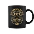 February 1972 The Man Myth Legend 50 Year Old Birthday Gifts Coffee Mug