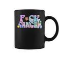 Fuck Cancer Groovy Tie Dye All Cancer Awareness Coffee Mug