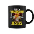 Fully Vaccinated By The Blood Of Jesus Funny Christian Lion Coffee Mug