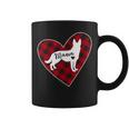 German Shepherd Mom Buffalo Plaid Heart Lover Gift Coffee Mug