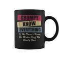 Grumpy Knows Everything If He Doesnt Know Fathers Day Coffee Mug