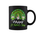 Happy St Patricks Day Shamrock Rainbow Three Gnomes Lucky Coffee Mug