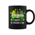 Happy St Patricks Day Three Gnome Irish Shamrock Leprechaun Coffee Mug