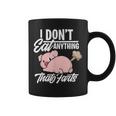 I Dont Eat Anything That Farts - Funny Vegan Animal Lover Coffee Mug