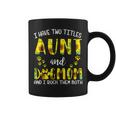 I Have Two Titles Aunt And Dog Mom Sunflower Cute Dog Lovers Coffee Mug