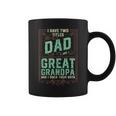 I Have Two Titles Dad And Great Grandpa Men Retro Grandpa Coffee Mug