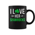I Love Her Shamrocks St Patricks Day Couples Coffee Mug