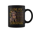 I Love My Red Doberman Dobie Mom Dad Gifts Youth Kid Lovers Coffee Mug