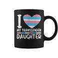 I Love My Transgender Daughter Gift Lgbt Flag Trans Mom Dad Coffee Mug