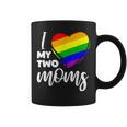 I Love My Two Moms Gay Pride Lgbt FlagLesbian Gifts Coffee Mug
