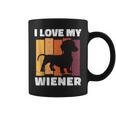 I Love My Wiener Dog Funny Dachshund Dad Dog Lover Pun Coffee Mug
