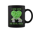 I Wear Green For Mental Health Awareness Elephant Sunflower Coffee Mug