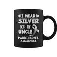 I Wear Silver For My Uncle Support Parkinsons Awareness Coffee Mug