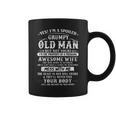 Im A Spoiled Grumpy Old Man Awesome Wife Born In October Coffee Mug