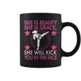 Karate Taekwondo Girl Women Karate Kick Coffee Mug