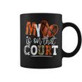 Leopard Basketball Mom My Heart Is On That Court Basketball Coffee Mug