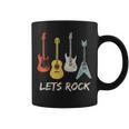 Lets Rock Rock N Roll Guitar Retro Gift Men Women Coffee Mug