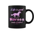 Life Is Good Horses Make It Better Horse Equestrian Coffee Mug