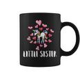 Little Sister Cute Retro Rainbow Unicorn Sisters Coffee Mug