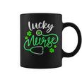 Lucky NurseSt Pattys Day Gift Shamrock Nurse  Coffee Mug