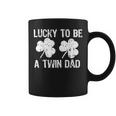 Lucky To Be A Twin Dad St Patricks Day Coffee Mug