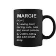 Margie Definition Personalized Custom Name Loving Kind Coffee Mug