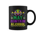 Mask May Contains Alcohol Mardi Gras Funny Outfits Coffee Mug