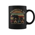 Mens Bear Promoted To Papa Est 2021 Vintage Fathers Day Gift Coffee Mug