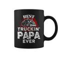 Mens Best Truckin Papa Ever Trucker Grandpa Coffee Mug