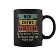 Mens Bob Knows Everything Grandpa Fathers Day Gift Coffee Mug