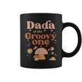 Mens Dada Of The Groovy One Boho 1St Birthday Hippie Mushroom Dad Coffee Mug
