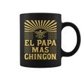 Mens El Papa Mas Chingon Mexican Dad Cinco De Mayo Aztec Eagle Coffee Mug