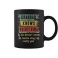 Mens Grandad Knows Everything Grandpa Fathers Day Gift Coffee Mug